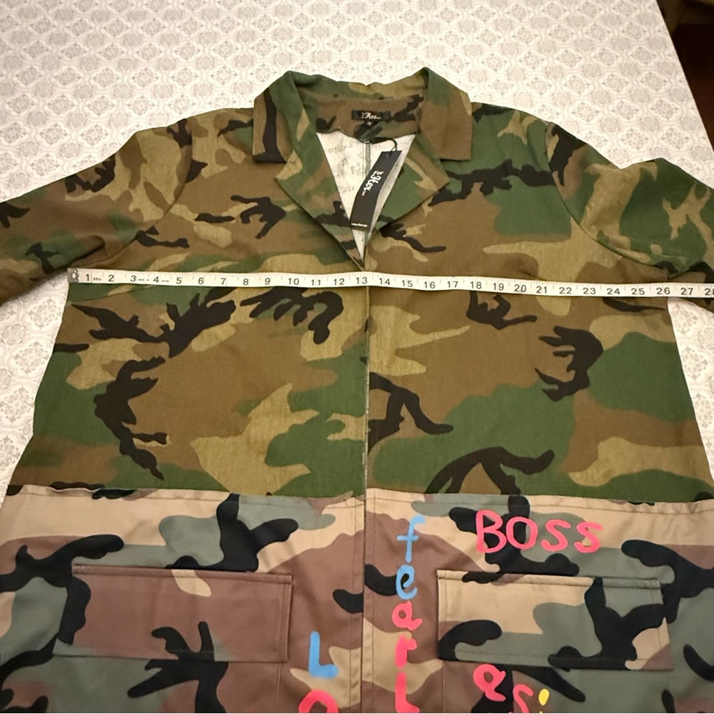 For Her Women Jacket Green Camouflage Size 1X - Picture 14 of 16
